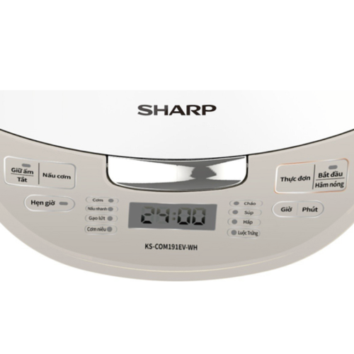 Nồi Cơm Điện Tử Sharp KS-COM191EV-WH 1.8 Lít