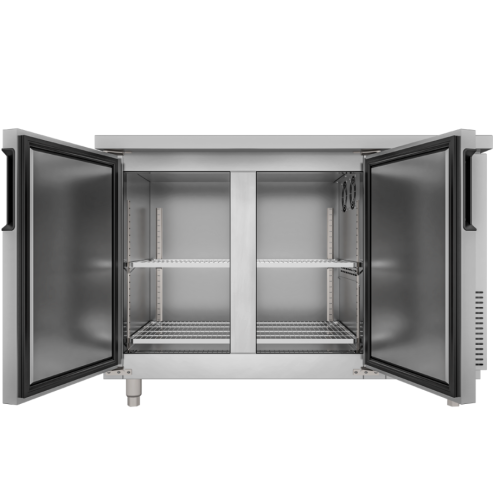 Tủ bàn mát quạt gió Unibar 2 cánh mở inox UB-2MI1275 1200x750x850mm