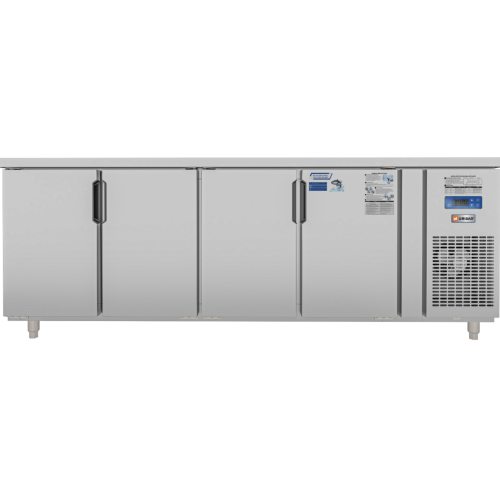 Tủ bàn mát quạt gió Unibar 4 cánh mở inox UB-4MI2275 2250x750x850mm