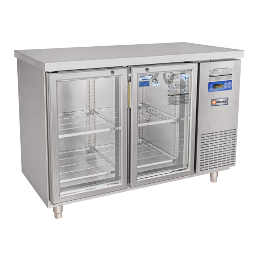 Tủ bàn mát quạt gió Unibar 2 cánh mở kính UB-2MK1575 1500x750x850mm