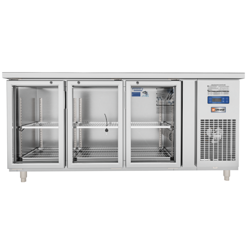 Tủ bàn mát quạt gió Unibar 3 cánh mở kính UB-3MK1875 1800x750x850mm