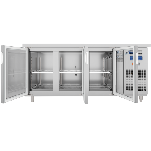 Tủ bàn mát quạt gió Unibar 3 cánh mở kính UB-3MK1875 1800x750x850mm