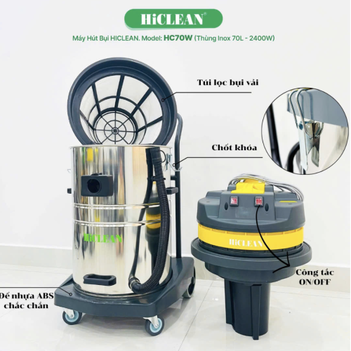 Máy hút bụi công nghiệp HiClean HC70W