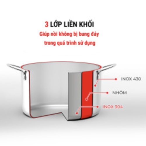 Nồi Inox 304 liền khối Kalpen Kampfer KF20