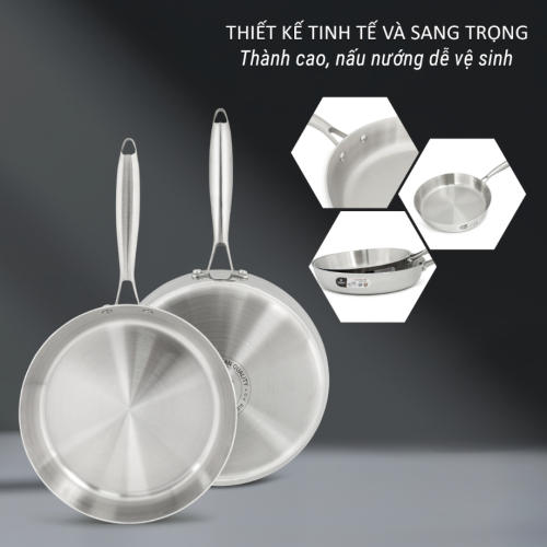CHẢO INOX 304 LIỀN KHỐI KALPEN LUXUS LS28