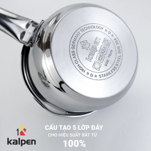 QUÁNH INOX CHỐNG DÍNH 5 LỚP ĐÁY MIỆNG RÓT KALPEN LERMAT L14