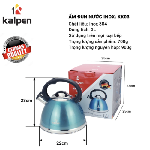 ẤM ĐUN NƯỚC INOX 5 LỚP ĐÁY KALPEN KK03