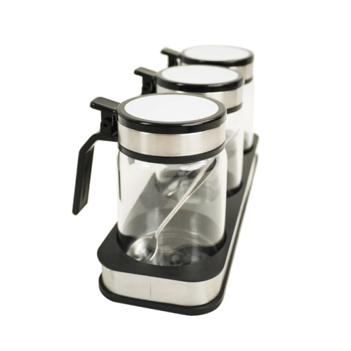 Bộ 3 hộp đựng gia vị thủy tinh Kalpen SB2