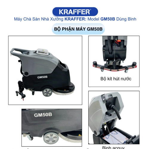Máy chà sàn liên hợp Kraffer GM50B