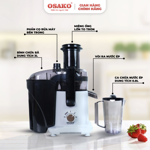 Máy ép trái cây nhanh chuyên nghiệp Osako EP-612