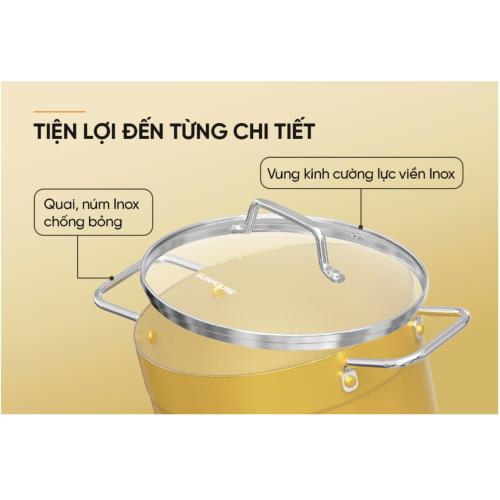 Bộ nồi Anod đáy từ Sunhouse SHG6634M