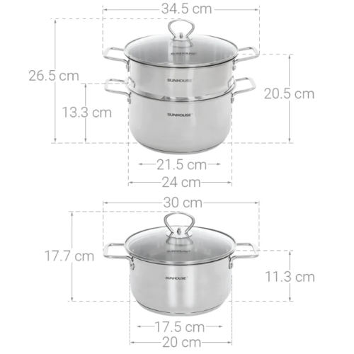 Bộ nồi inox Sunhouse SHG991
