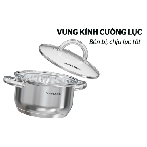 Bộ nồi Inox 3 đáy Sunhouse SHG361