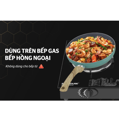 Chảo chống dính vân đá Sunhouse Clover CL20S