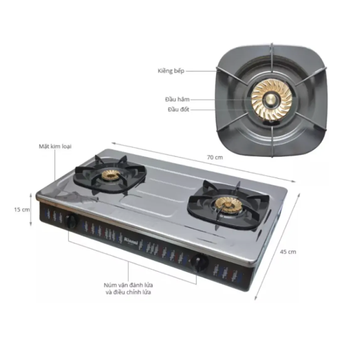Bếp gas đôi Rinnai RV-377(S)N
