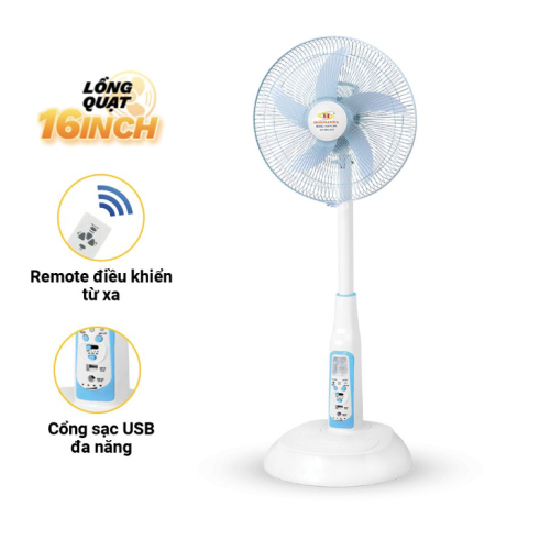Quạt sạc tích điện Honjianda HJD-FL602 LED 1B
