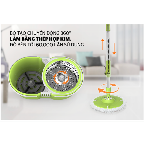 Bộ lau nhà xoay 360 độ Sunhouse KS-CL260PG