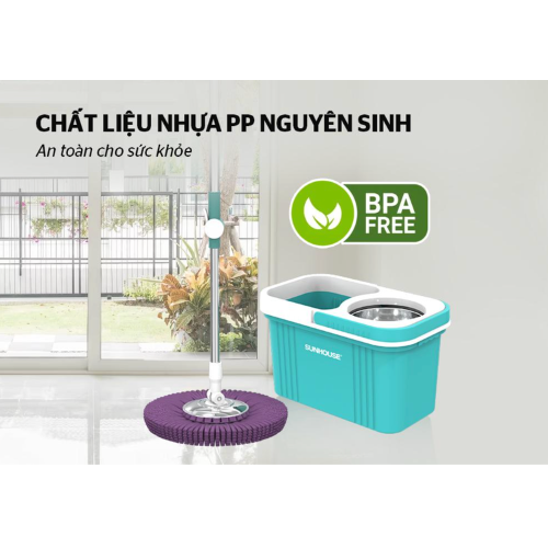 Bộ lau nhà xoay 360 độ Sunhouse KS-CL350IB