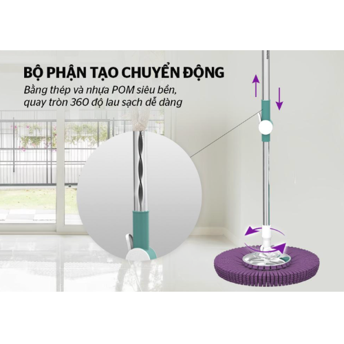 Bộ lau nhà xoay 360 độ Sunhouse KS-CL350IB
