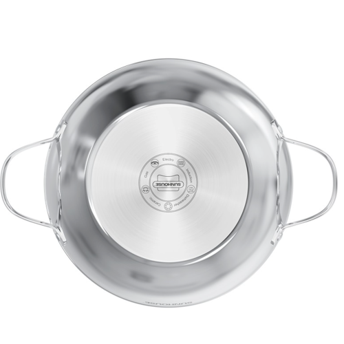 Chảo xào inox liền khối Sunhouse Healthy IN24M12
