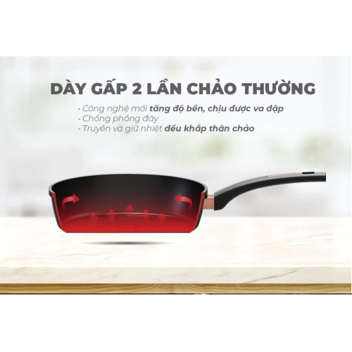Chảo nhôm chống dính Sunhouse ST26B