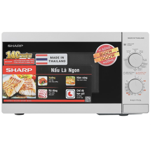 Lò Vi Sóng Có Nướng Sharp R-G211TV-SL 21 Lít