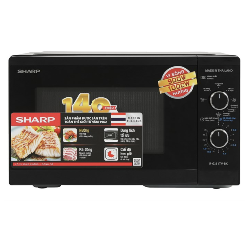 Lò Vi Sóng Có Nướng Sharp R-G251TV-BK 25 Lít