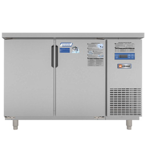Tủ bàn mát quạt gió Unibar 2 cánh mở inox UB-2MI1260 1200x600x850mm