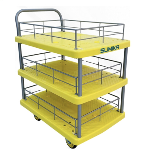 Xe đẩy hàng sàn nhựa 3 tầng SUMIKA T170-T3
