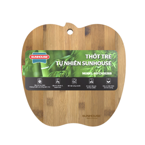 Thớt tre tự nhiên Sunhouse KS-CH2626B