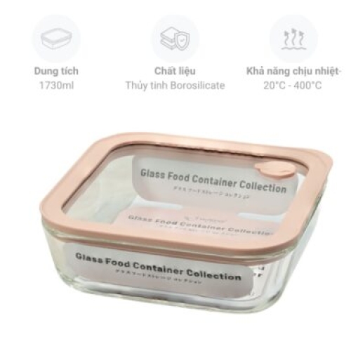 Hộp đựng thực phẩm Kaiyo KFC-5233 540ml - Thủy tinh Borosilicate cao cấp chịu nhiệt