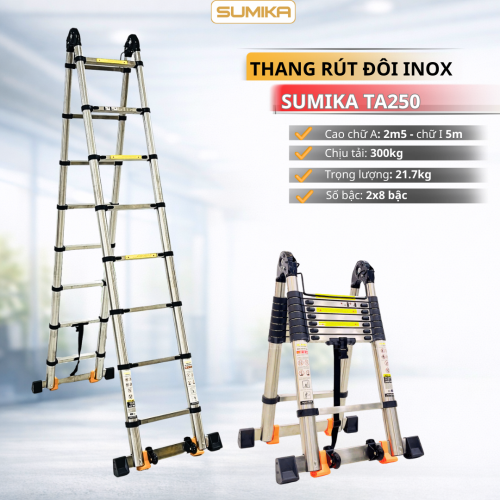 Thang Inox rút chữ A SUMIKA TA250