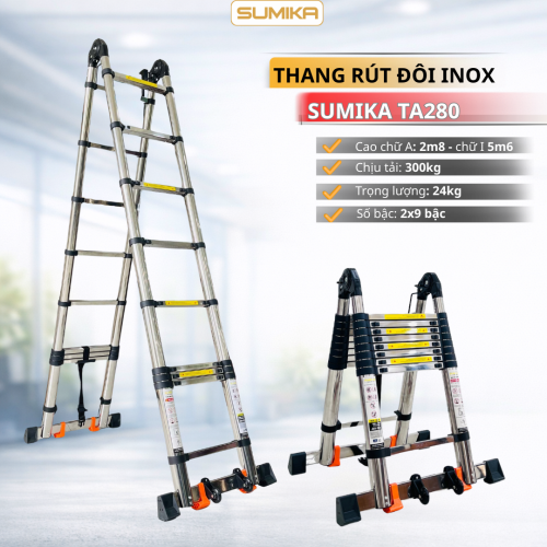 Thang Inox rút chữ A SUMIKA TA280